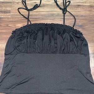 Black tank crop top
